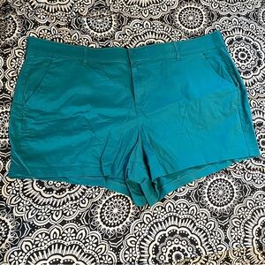 Torrid Teal Twill Shorts
